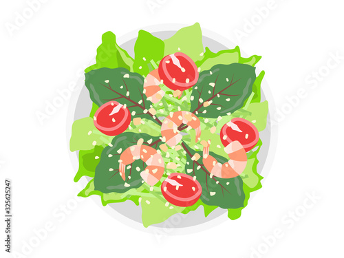 野菜サラダのイラスト
