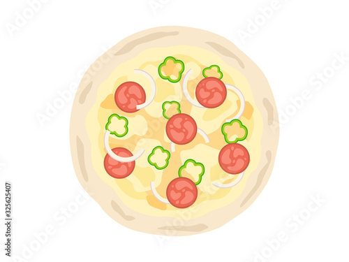 チーズのピザのイラスト