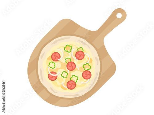 チーズのピザのイラスト