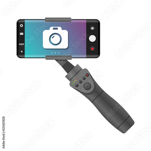 Stabilizer for smartphone device mobile and smart phone Illustration Vector