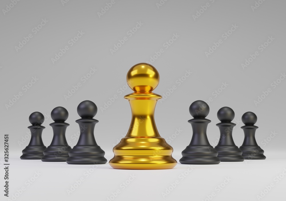The idea is to pledge gold leadership of the black team. Lead the team to the intended destination. 3D rendering The idea is to pledge gold leadership of the black team. Lead the team to the intended destination. 3D rendering