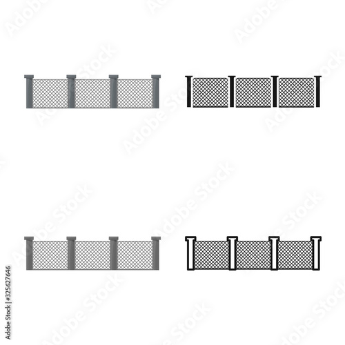 Vector design of fence and wall icon. Web element of fence and border stock vector illustration.