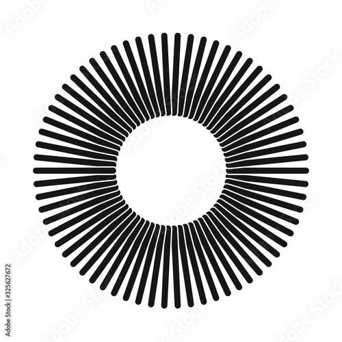Vector illustration of coil and plastic logo. Graphic of coil and spiral stock symbol for web.