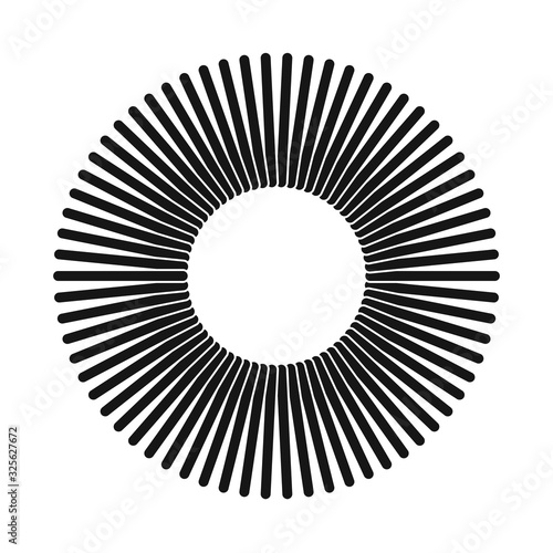 Vector illustration of coil and plastic logo. Graphic of coil and spiral stock symbol for web.
