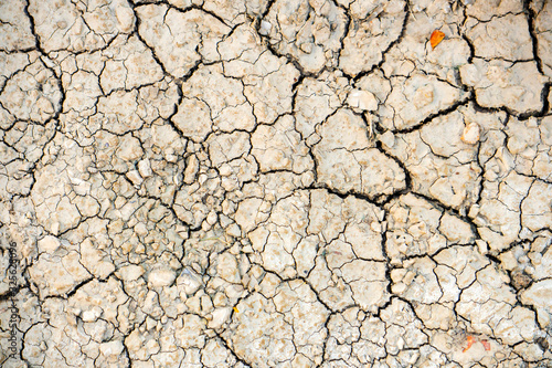 Drought dry soil due to variable weather