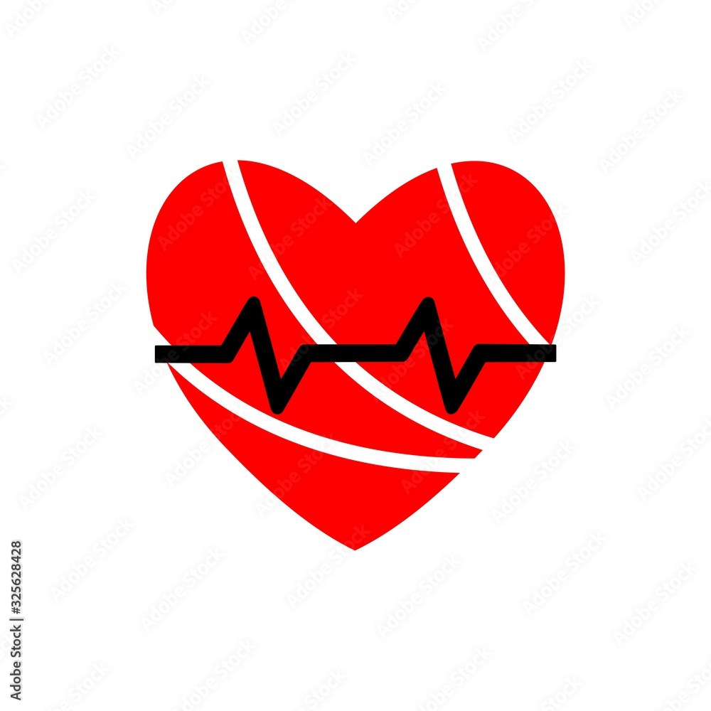 Heart rate icon isolated on white background Heart rate icon isolated on white background