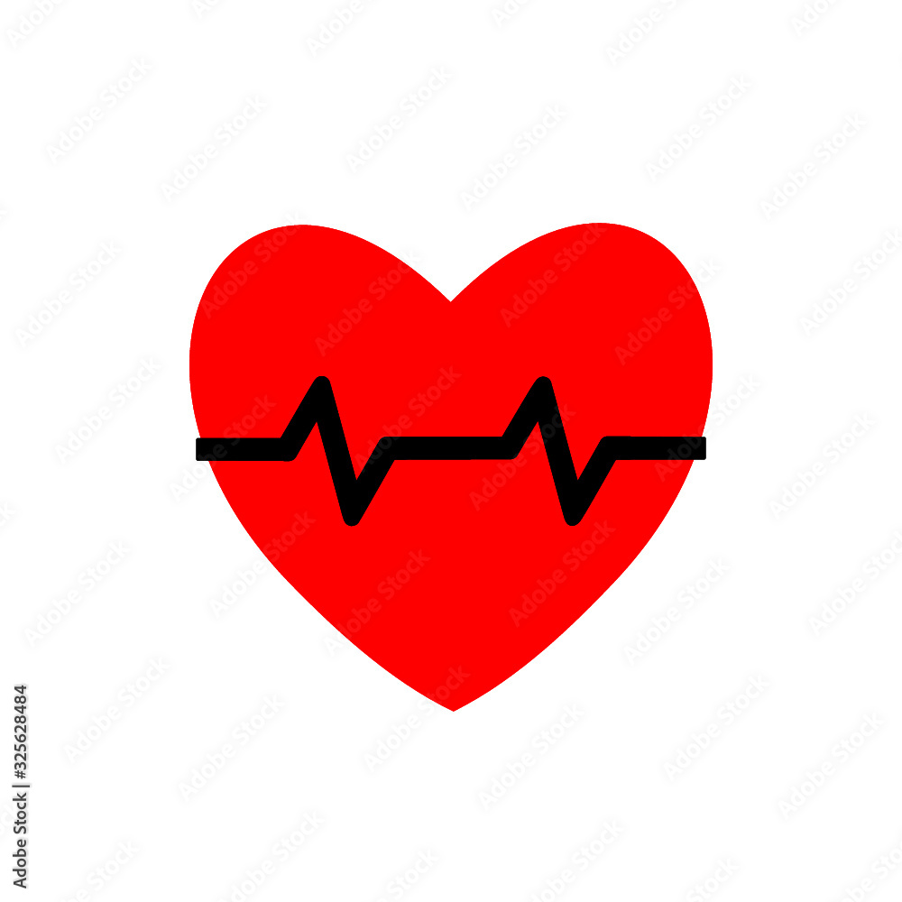 Heart rate icon isolated on white background Heart rate icon isolated on white background