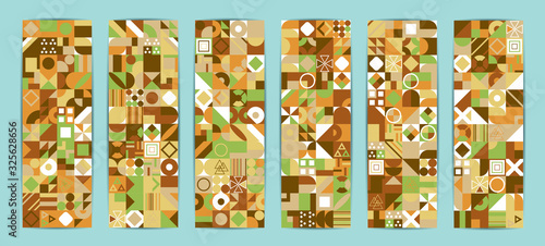 Abstract vector pattern design in Geometric flat style for web banner, business presentation, branding package, fabric print, wallpaper