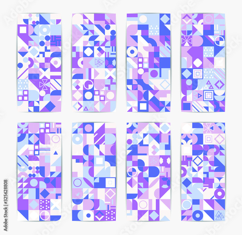 Abstract vector pattern design in Geometric flat style for web banner, business presentation, branding package, fabric print, wallpaper