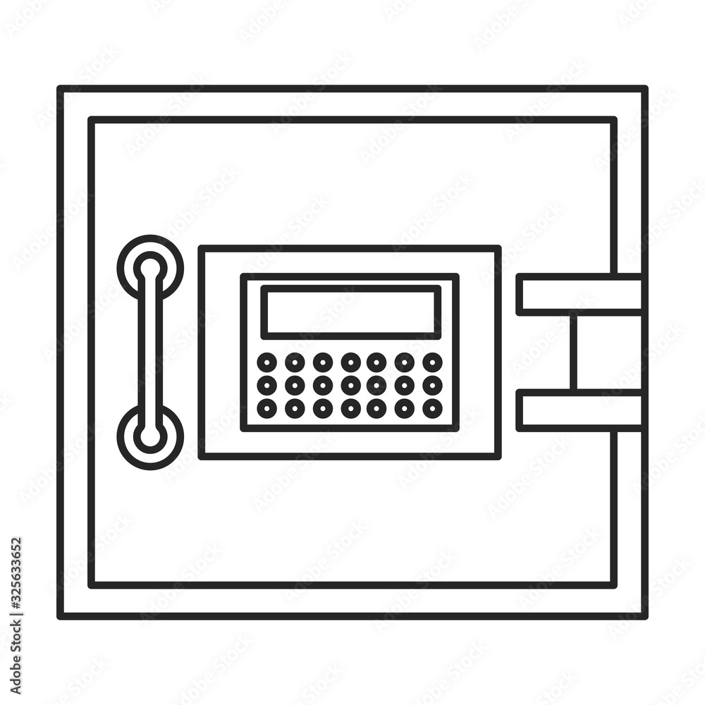 Bank safe vector icon.Outline vector icon isolated on white background bank safe. Bank safe vector icon.Outline vector icon isolated on white background bank safe.