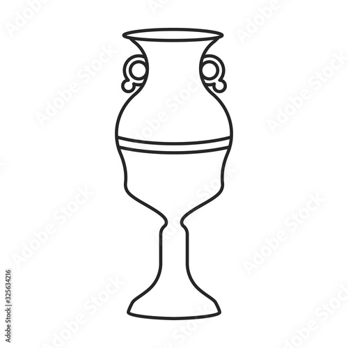 Ceramic vase vector icon.Outline vector icon isolated on white background ceramic vase .