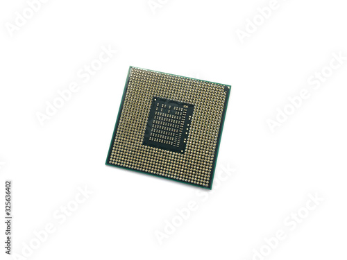CPU isolated on a white background. CPU for a laptop. 