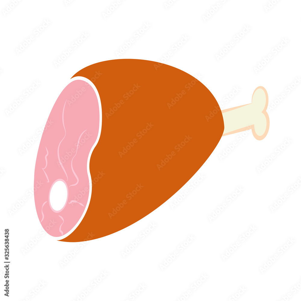 Ham meat illustration Ham meat illustration