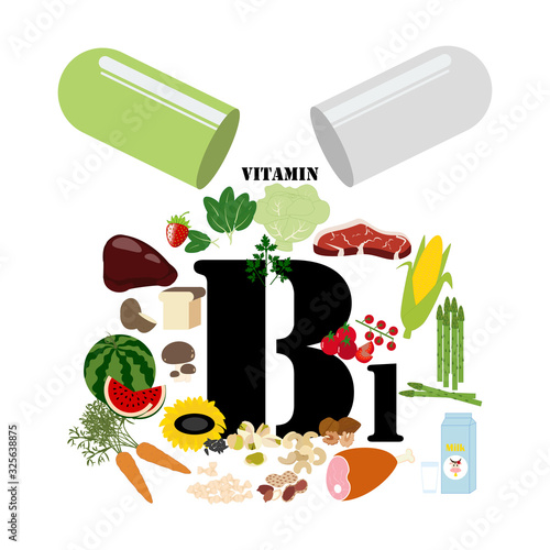 Vitamin B1 illustration