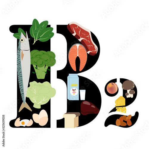 Vitamin B2 illustration