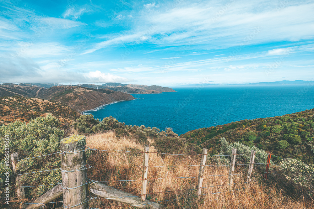 Landscape of Makara Beach in Wellington, New Zealand Landscape of Makara Beach in Wellington, New Zealand