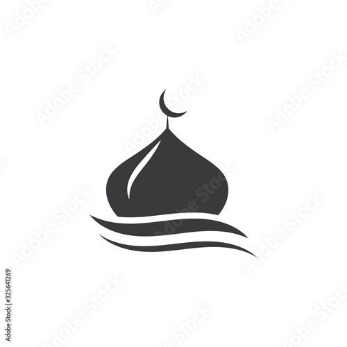 Mosque  icon Vector Illustration design Logo