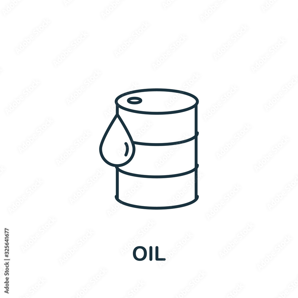 Oil icon from russia collection. Simple line Oil icon for templates, web design and infographics