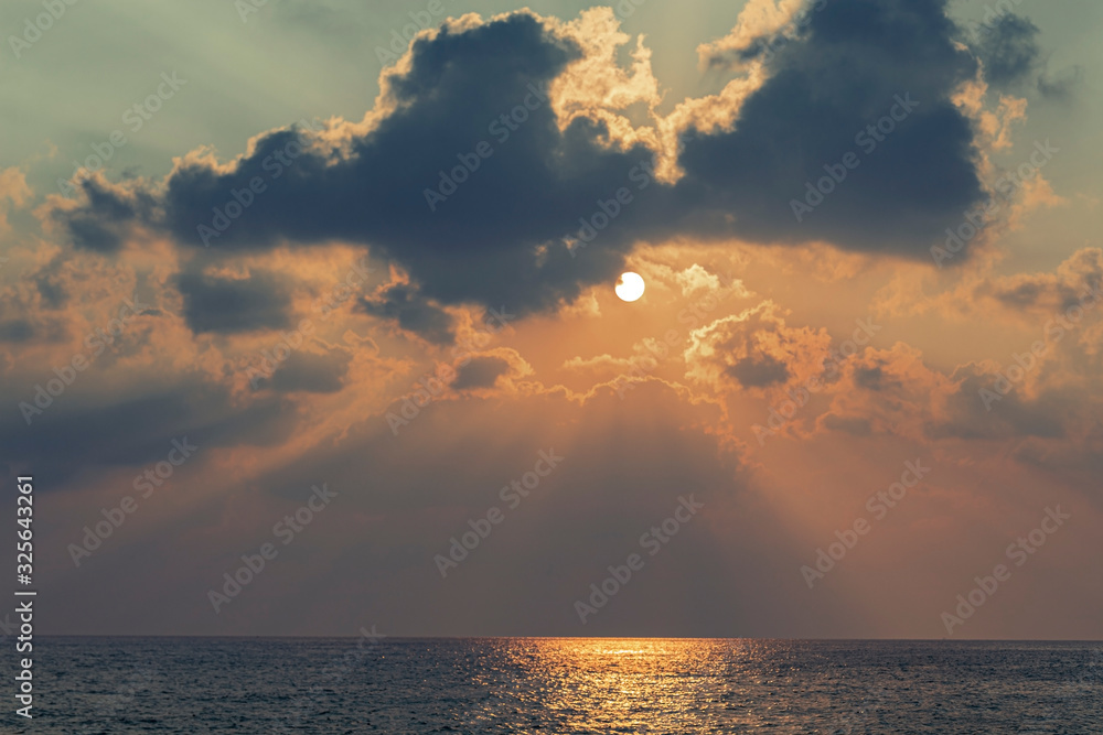 Nice sunset on sea