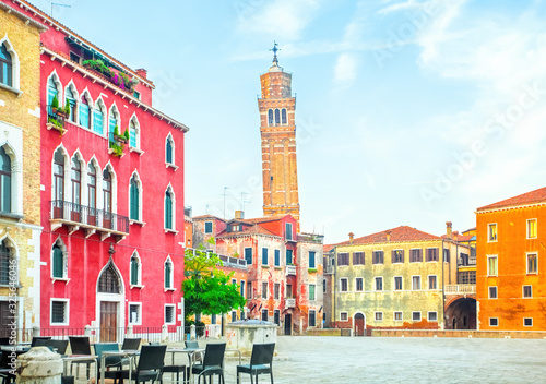 Santo Stefano Venice Leaning Tower in Italy