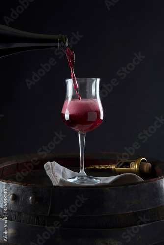Lambrusco, vino rosso photo