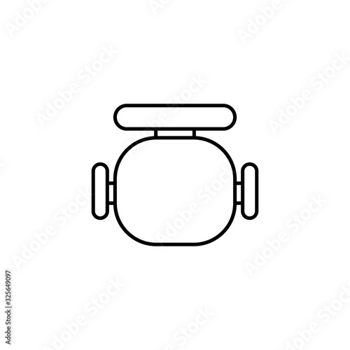 outline office chair top view