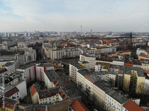 Aerial view of Berlin Friedrichshain