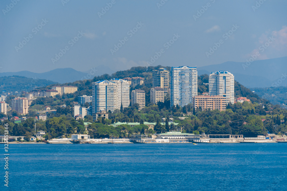 Fototapeta premium resort beach, view from the water