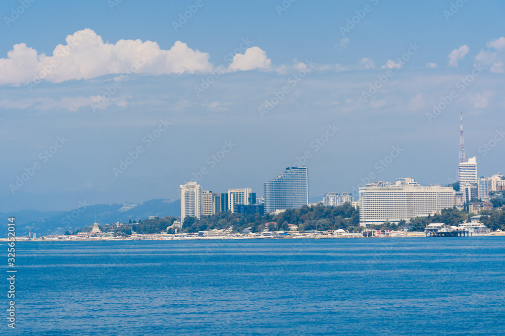 Fototapeta premium resort beach, view from the water