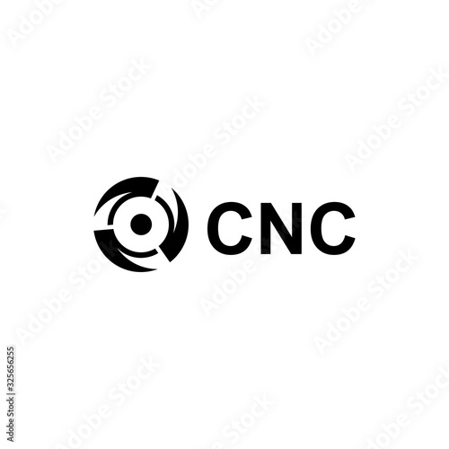 CNC  Logo Vector With Drill Bit Logo Design	