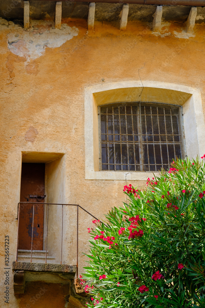 Old House Door in Orta San Giulio, Piedmont, Italy
