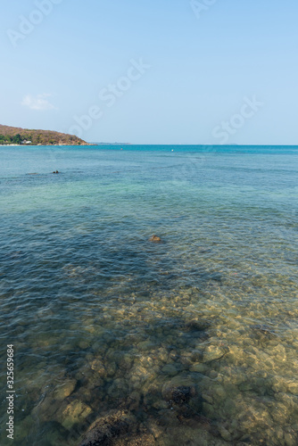 beautiful blue sky tropical paradise coast beach ocean summer sea view at PP Island, Krabi, Phuket, Thailand. © Tony