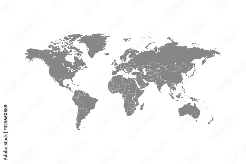 Fototapeta premium World map vector abstract illustration