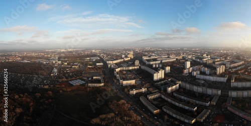 Canvas Print Aerial view of Prenzlauer Berg, Mont Klamott, Berlin
