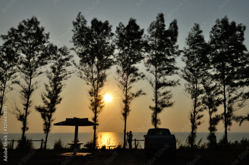 Sunset sea beach Chanthaburi ,Thailand Sunset sea beach Chanthaburi ,Thailand