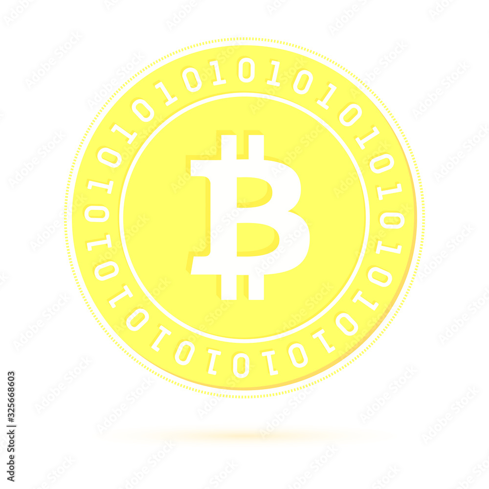 Bitcoin, internet currency coin isolated on white Bitcoin, internet currency coin isolated on white