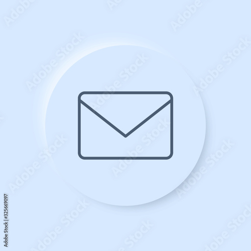 Neumorphism App Icon - Brief Email Nachricht