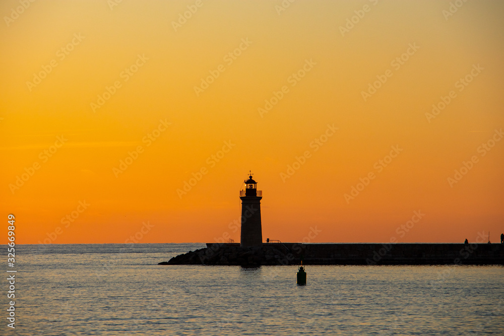 Sunset behind Lighthouse 1