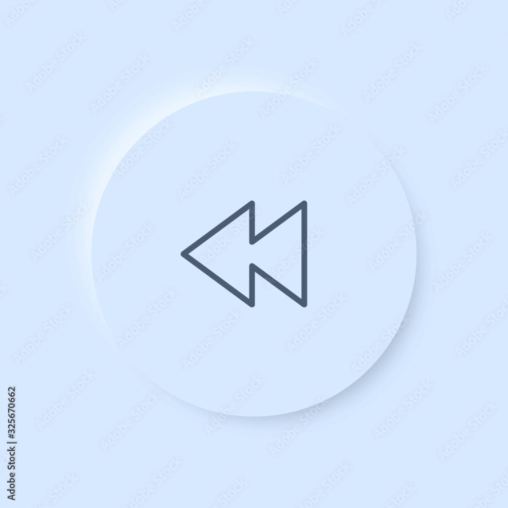 Neumorphism App Icon - Zurückspulen Rewind Neumorphism App Icon - Zurückspulen Rewind