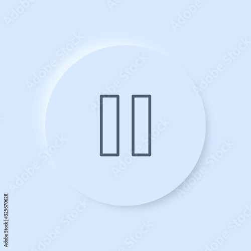 Neumorphism App Icon - Pause