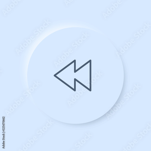 Neumorphism App Icon - Zurückspulen Rewind