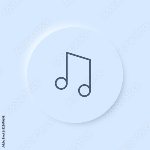Neumorphism App Icon - Musik Note