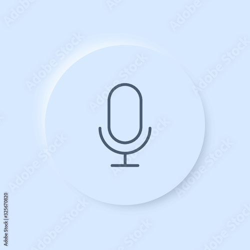 Neumorphism App Icon - Mikrofon Aufnahme Podcast