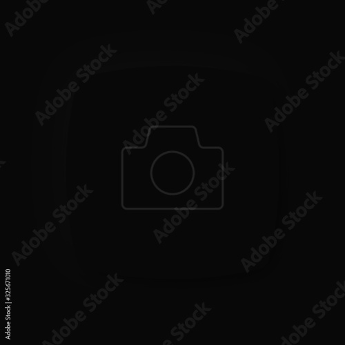 Soft UI Neumorphism App Icon Dark Mode Black - Kamera