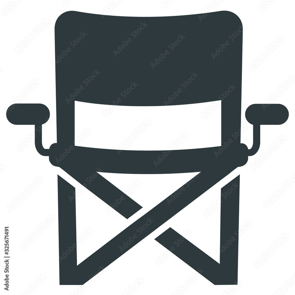 fishing seat black icon on white background fishing seat black icon on white background