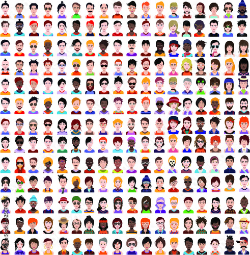 High quality 250 avatar, people vector icons