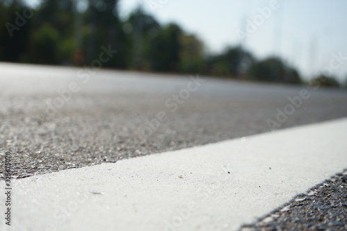 Asphalt road and traffic line in Thailand, Asia