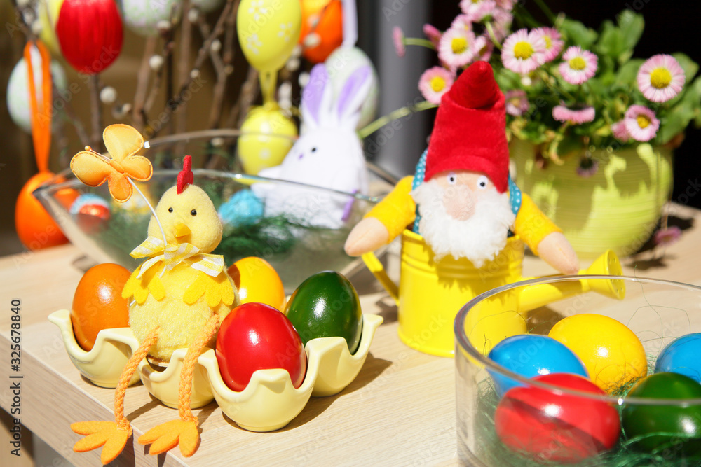 Easter spring colorful home decoration
