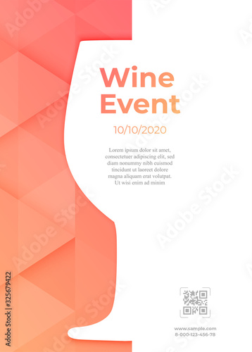 Design for wine event vector colorful background