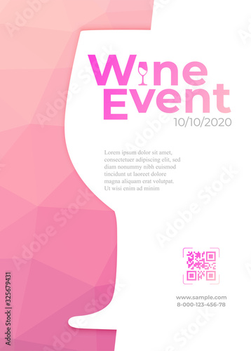 Design for wine event vector colorful background